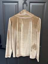 LOFT Velvet Mock Neck Puff Shoulder Top - Image 3