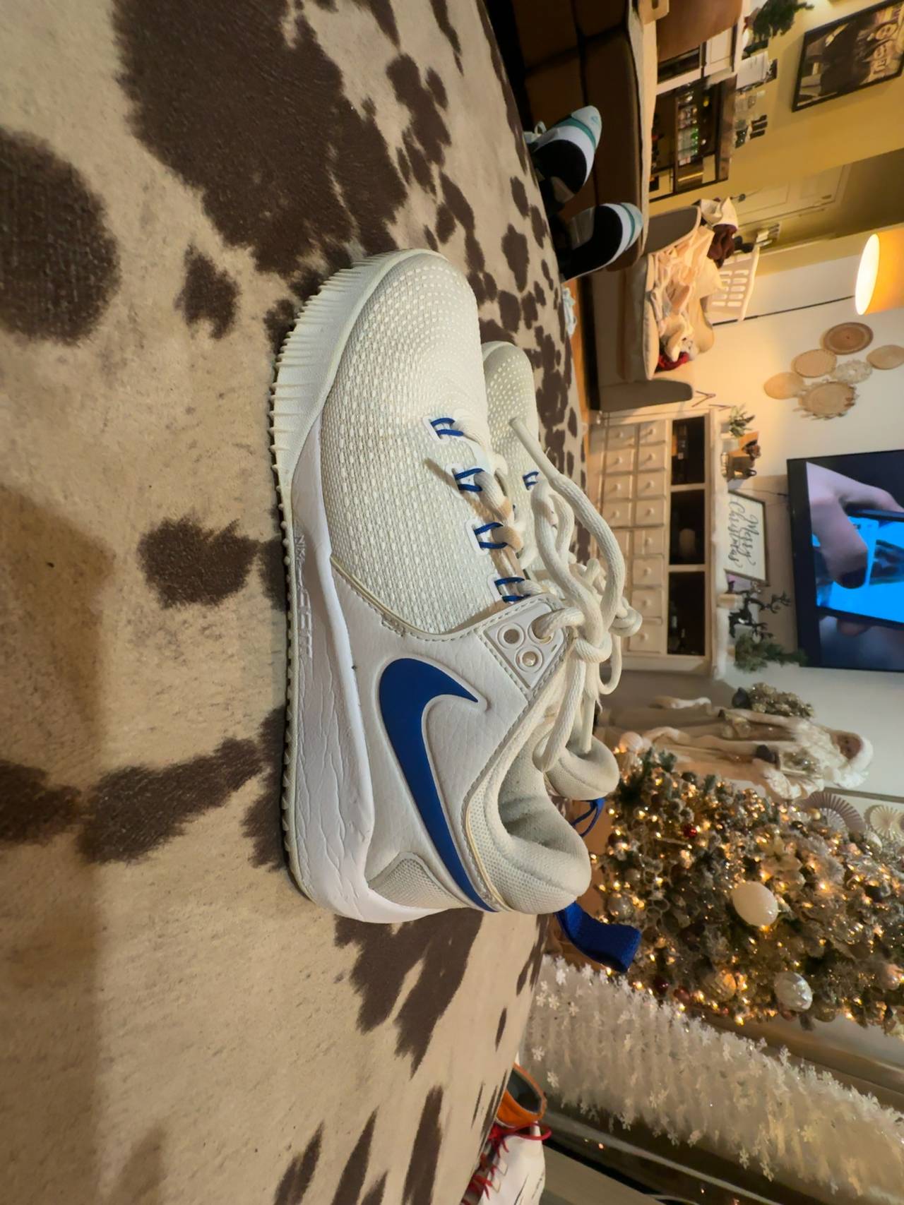 Nike Women's Zoom Hyperace 2 Volleyball Shoes White/Game Royal Size 7