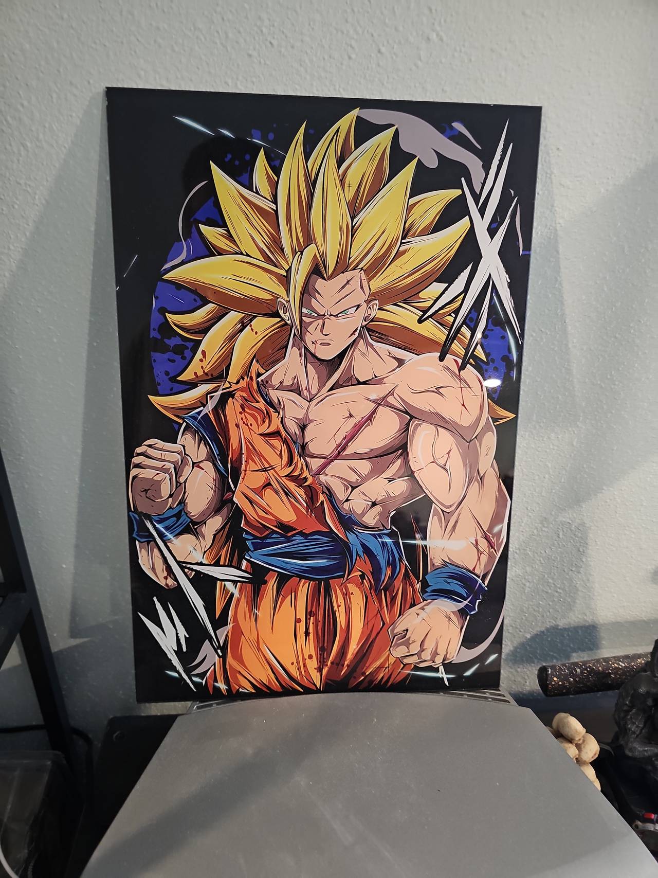 Displate Dragon Ball Z Super Saiyan 3 Goku Plexiglass Poster