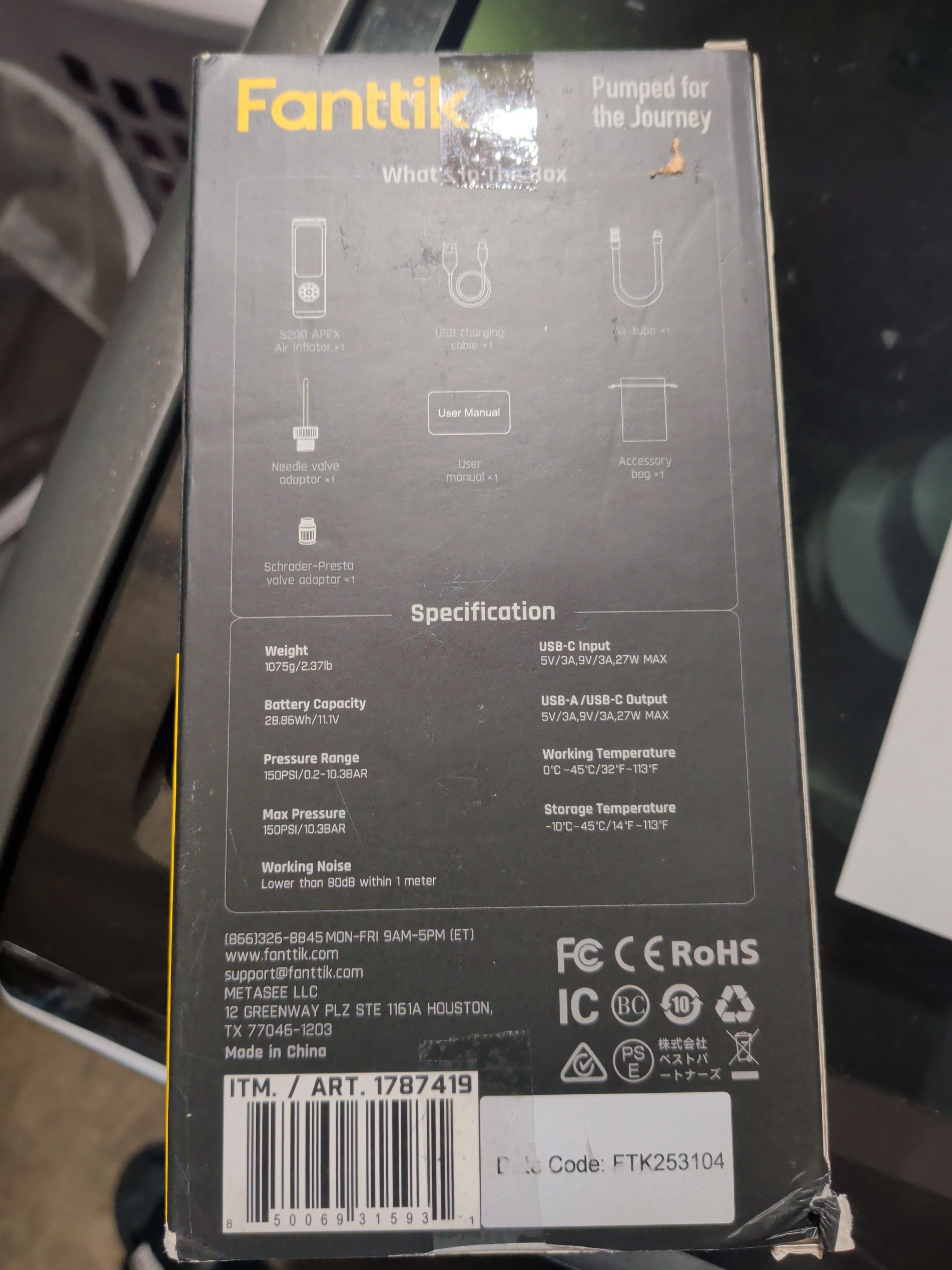 Fanttik S200 Apex Portable Tire Inflator