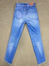 Madewell 10 High Rise Skinny Jeans Womens 25 Blue Raw Frayed Hem Stretch - Image 1