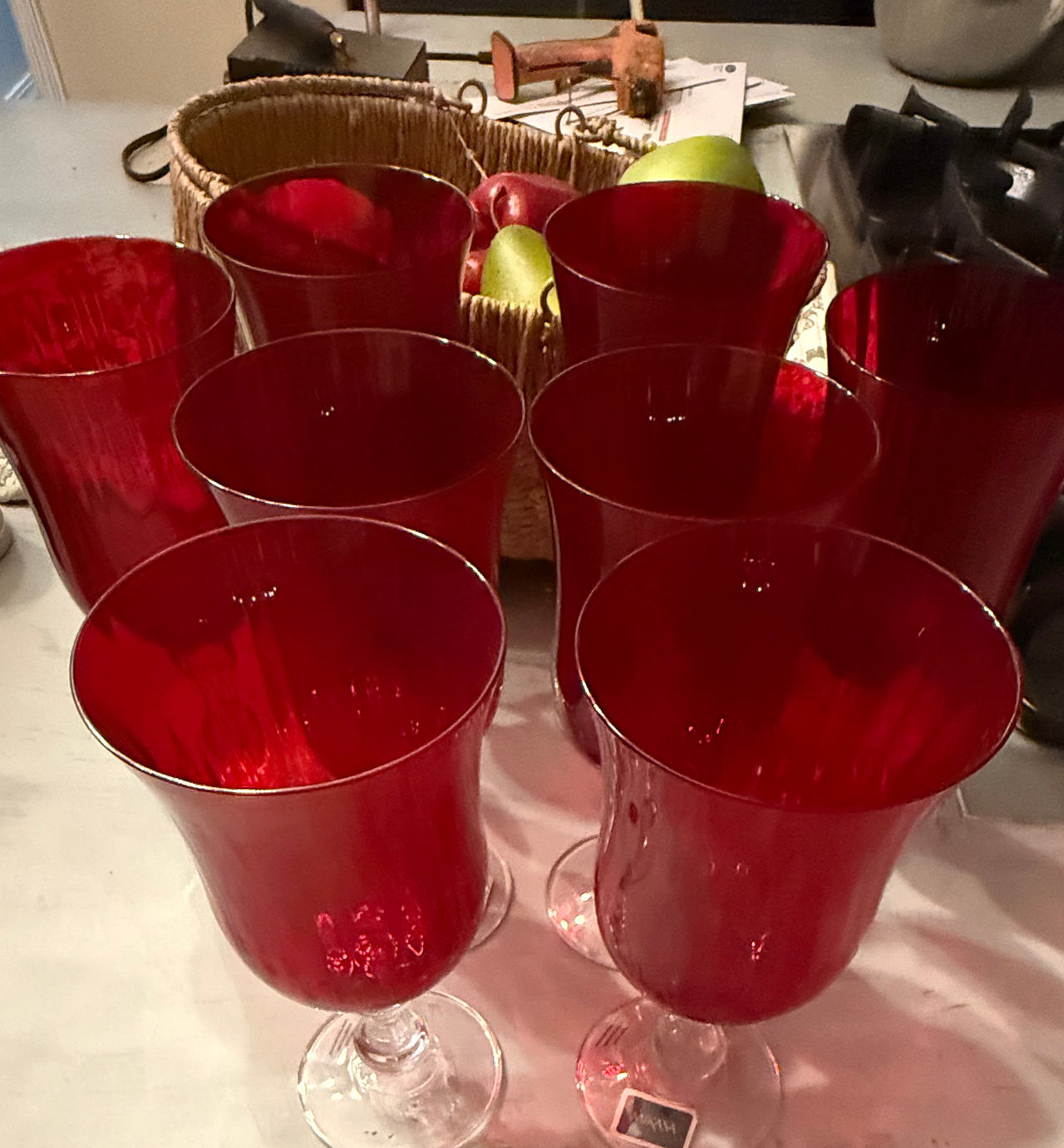 Mikasa Ruby Red Glass Goblets