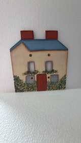 Hand Painted Wooden Cottage Wall Art - Image 2