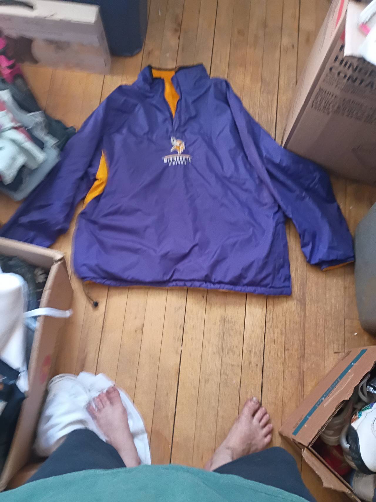 Minnesota Vikings Quarter-Zip Windbreaker Pullover