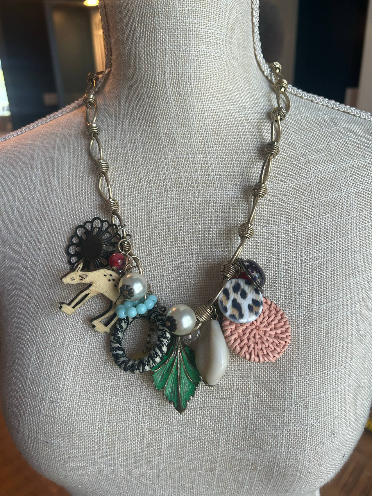 Statement Charm Necklace