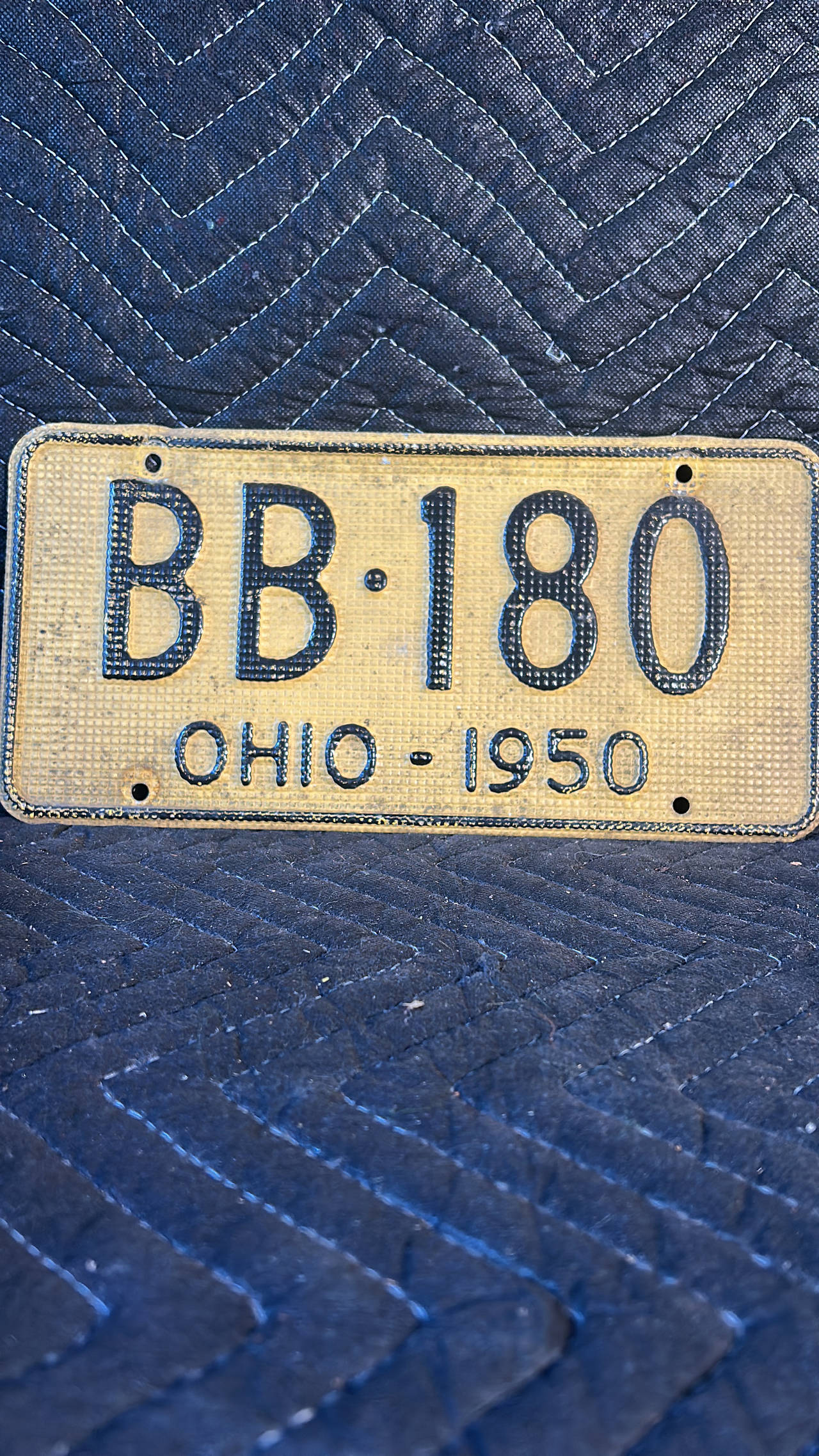 1950 Ohio License Plate BB-180