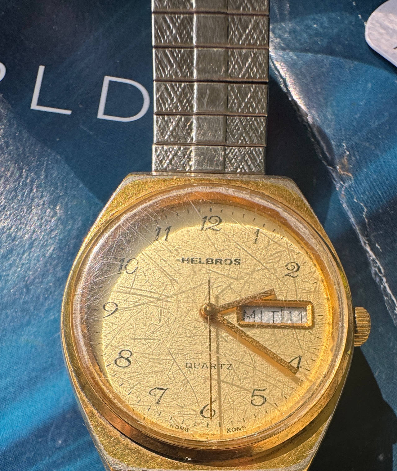 Helbros Vintage Quartz Day-Date Watch