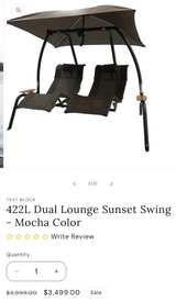 Sunset Swings 422L Dual Lounge Swing - Image 1