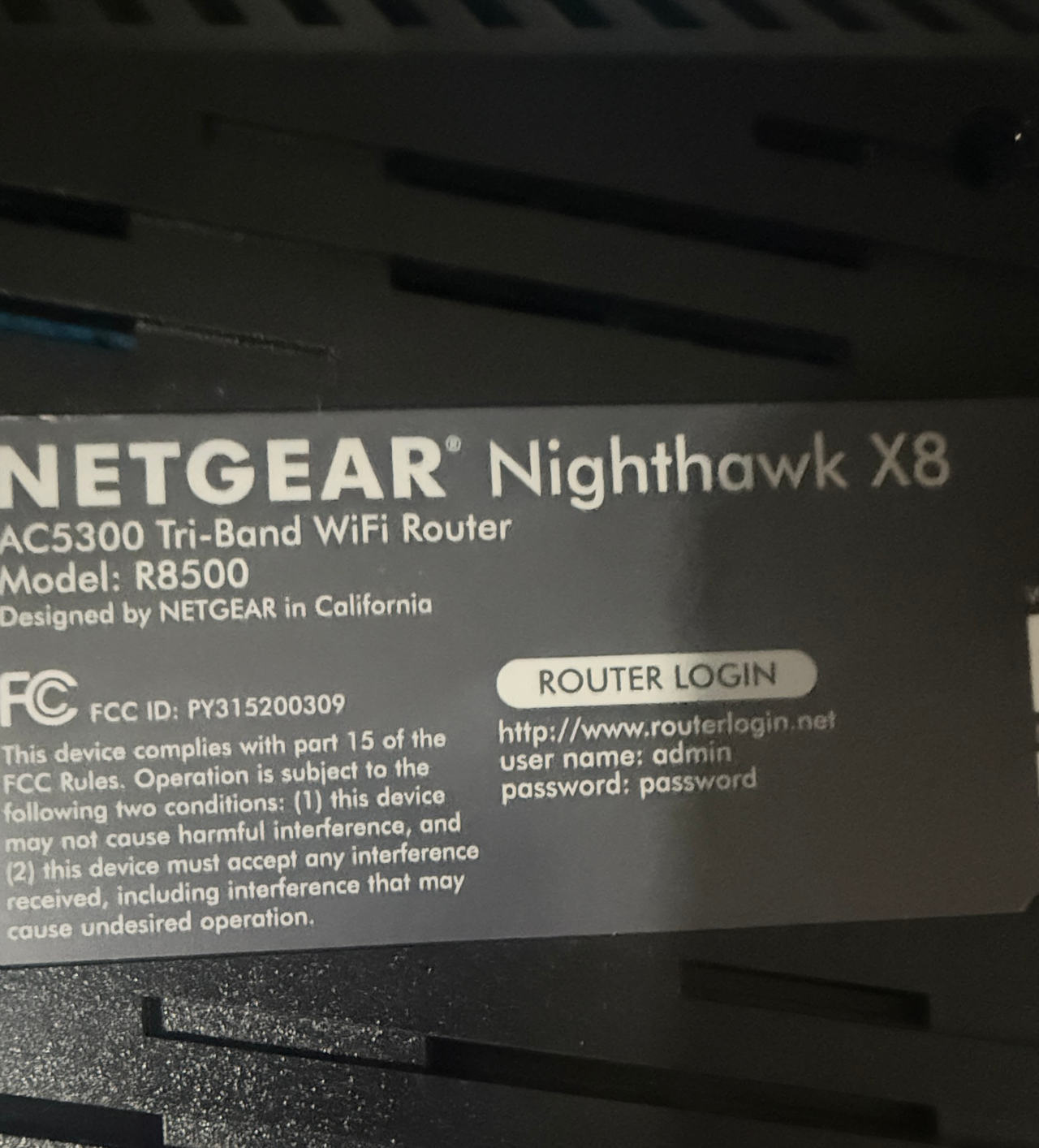 NETGEAR Nighthawk X8 R8500 AC5300 Tri-Band WiFi Router