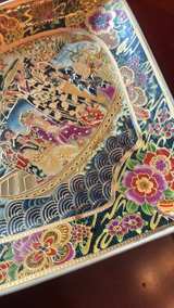 Vintage Japanese Fan Shaped Satsuma Style Porcelain Plate - Image 6