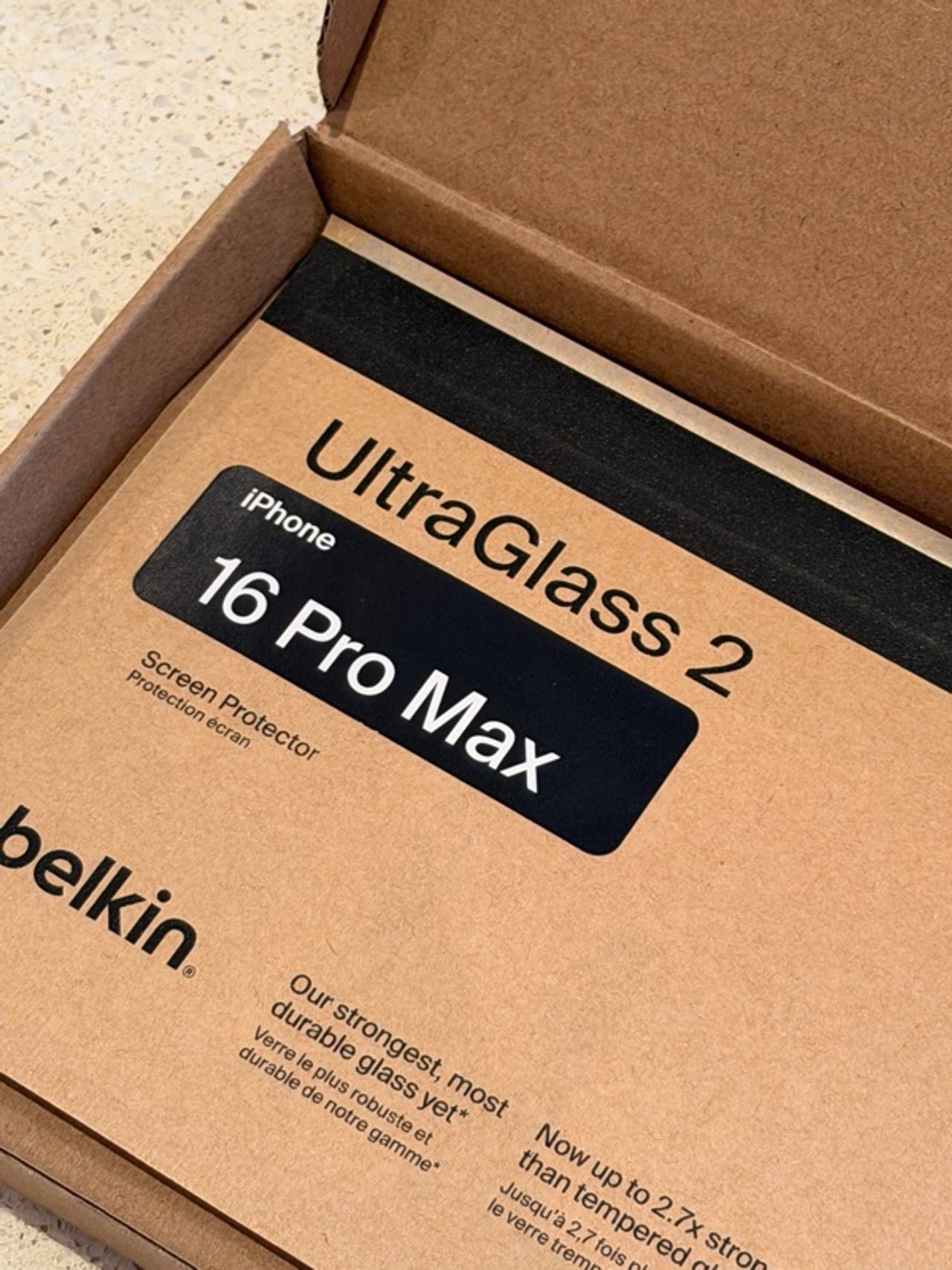 Belkin UltraGlass 2 – iPhone 16 Pro Max Screen Protector