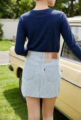Levi's Icon Skirt in Hickory Stripe sz 28 - Image 4