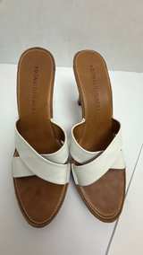 Donald J Pliner Charla White Leather Crisscross Slide Heels 8.5 - Image 2