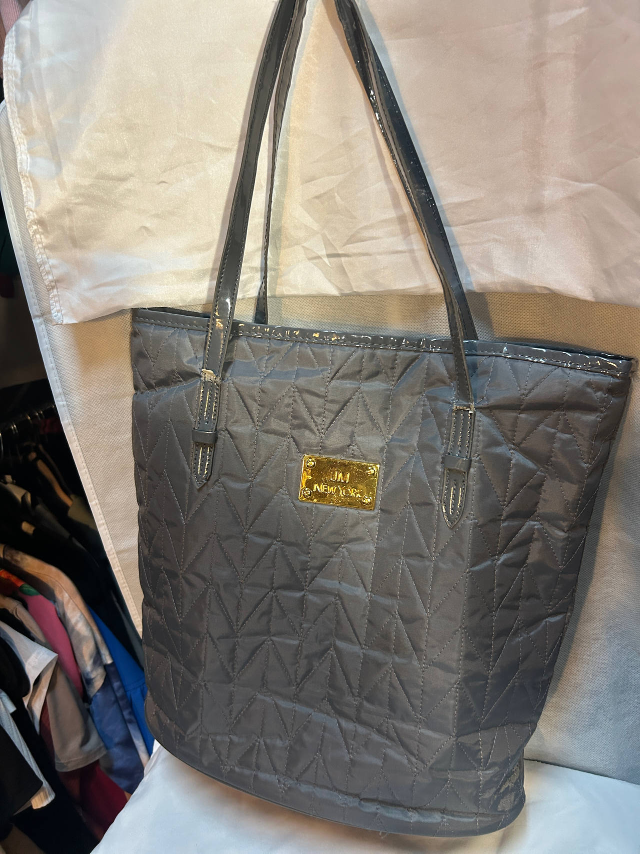 JM New York Quilted Tote Bag