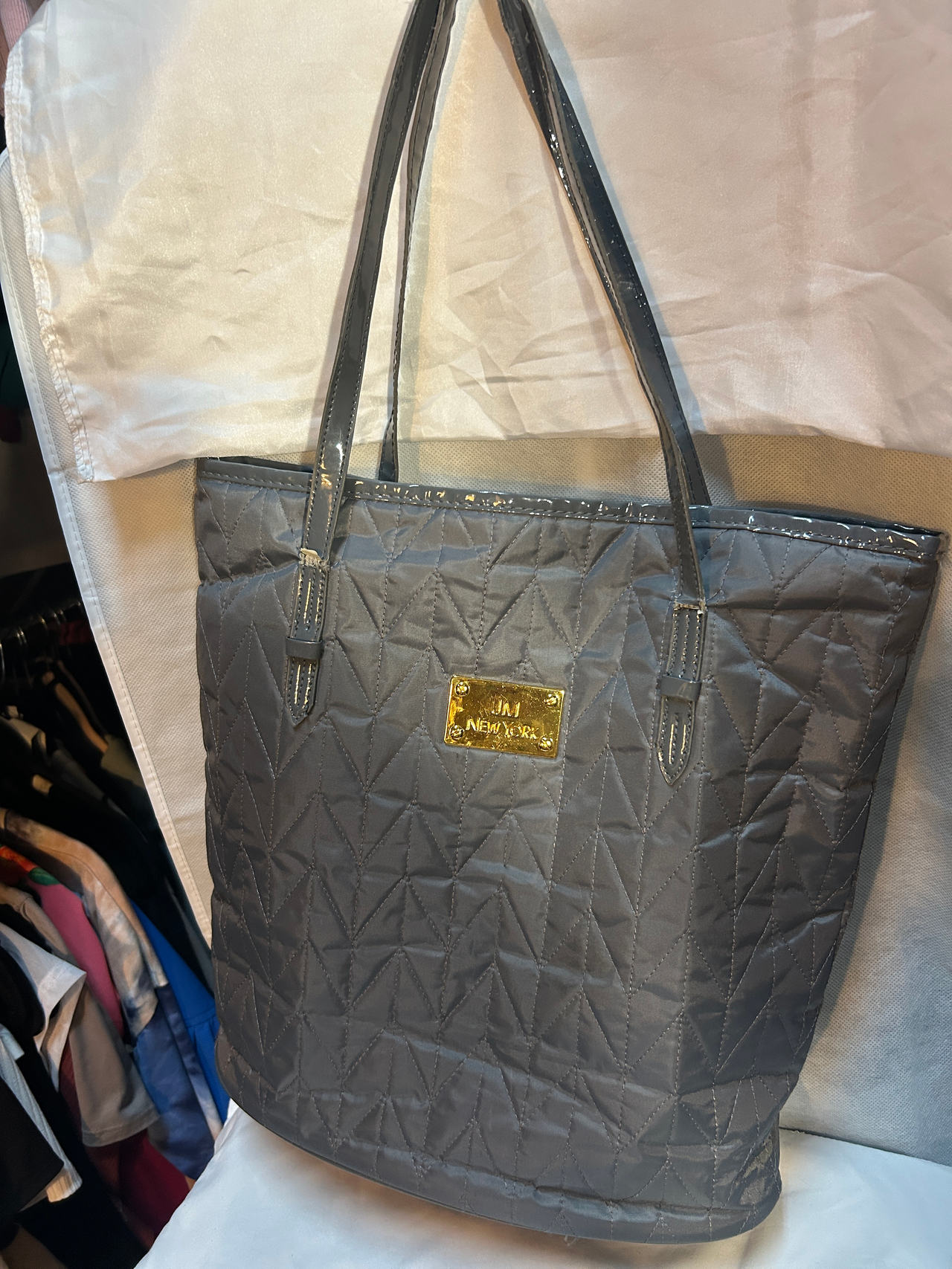 JM New York Quilted Tote Bag