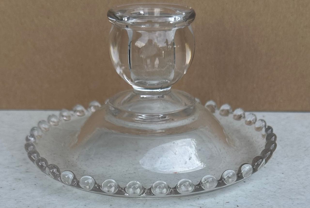 Anchor Hocking Booped Edge Glass Candle Holder