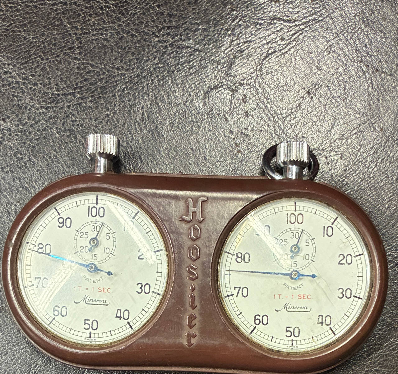 Vintage Minerva Hoosier Dual Stopwatch
