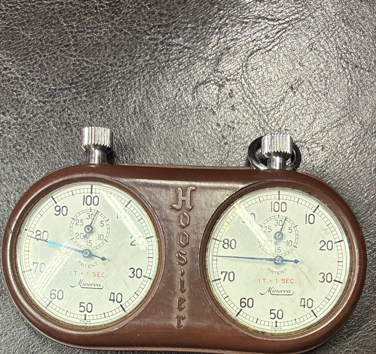 Vintage Minerva Hoosier Dual Stopwatch