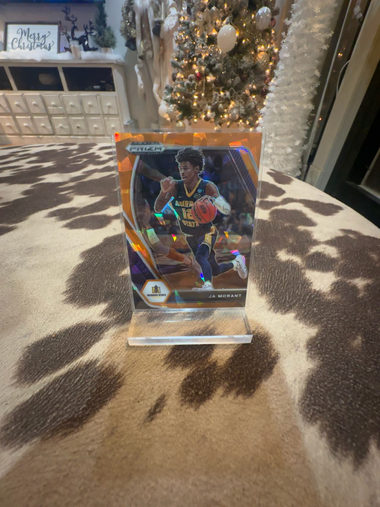 Panini Prizm Draft Picks Ja Morant #64 Orange Cracked Ice
