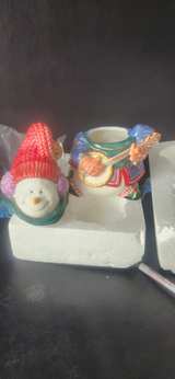 Fitz and Floyd Snowman with Banjo Cookie Jar - Image 3