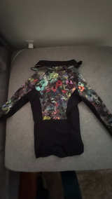 Cynthia Rowley Floral Print Scuba Zip Up Jacket - Image 3