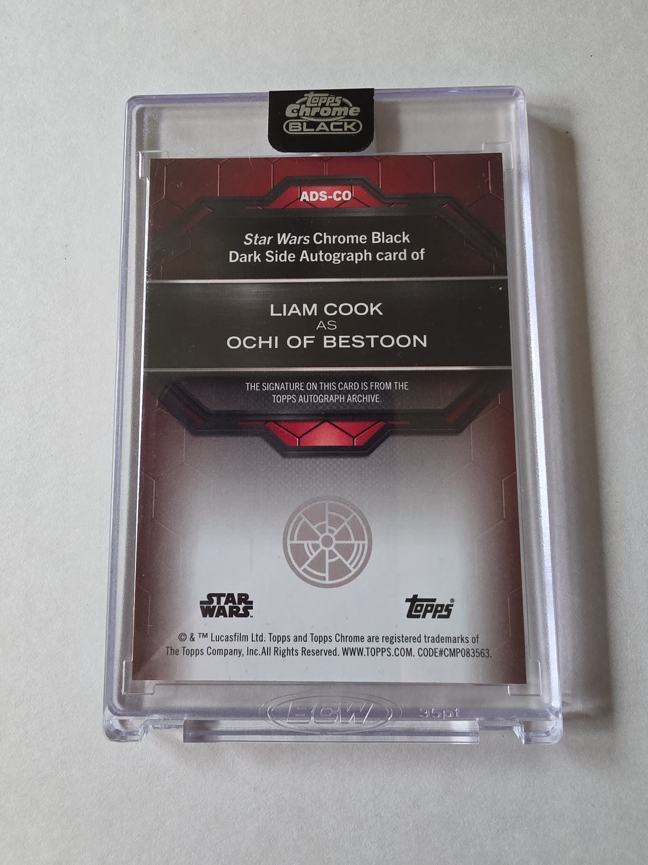 2023 Topps Chrome Black Star Wars Ochi of Bestoon Autograph /99