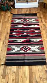 Southwestern Style Wool Rug Runner - Image 2
