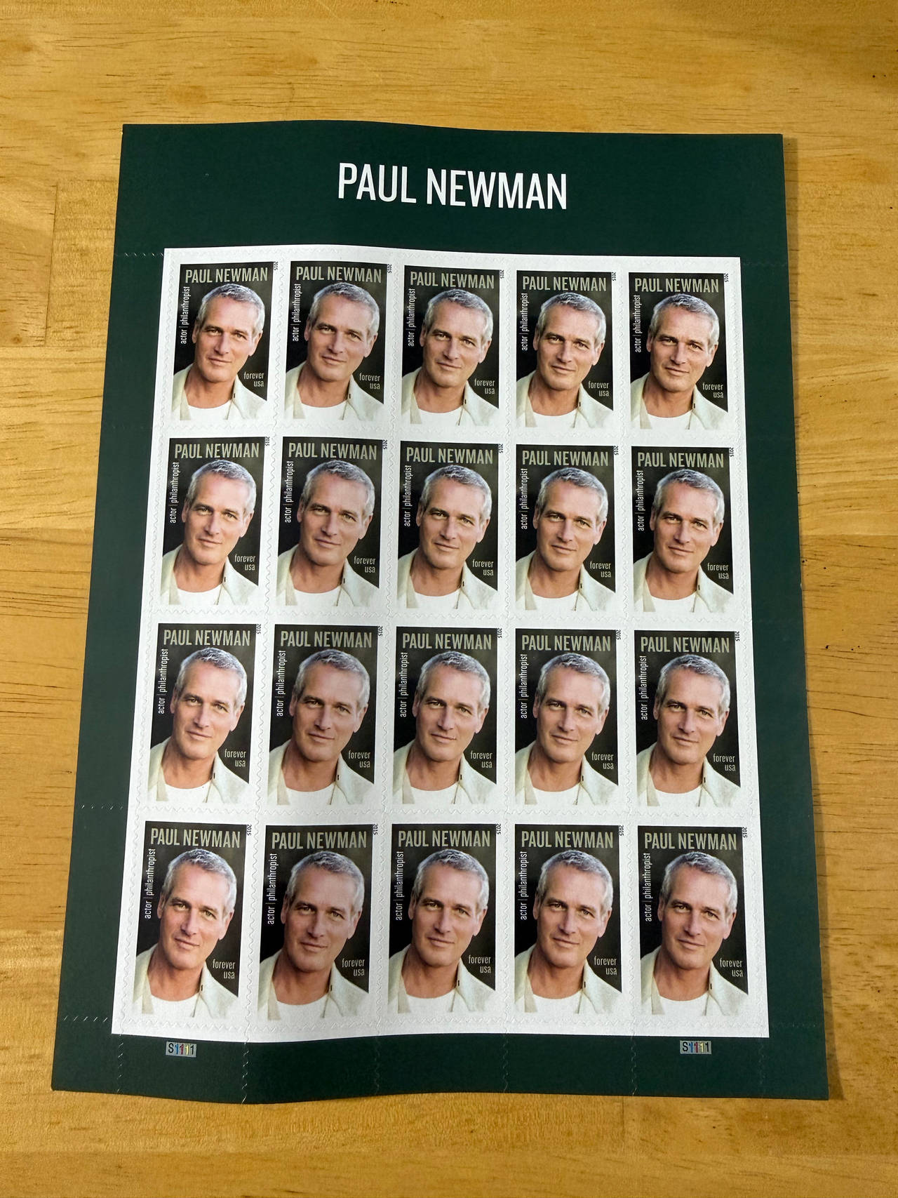 USPS Paul Newman Forever Stamps Sheet of 20