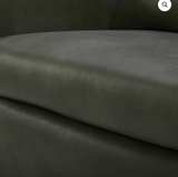 New Better Homes & Gardens Steele Swivel Accent Chair Olive Faux Leather - Image 4