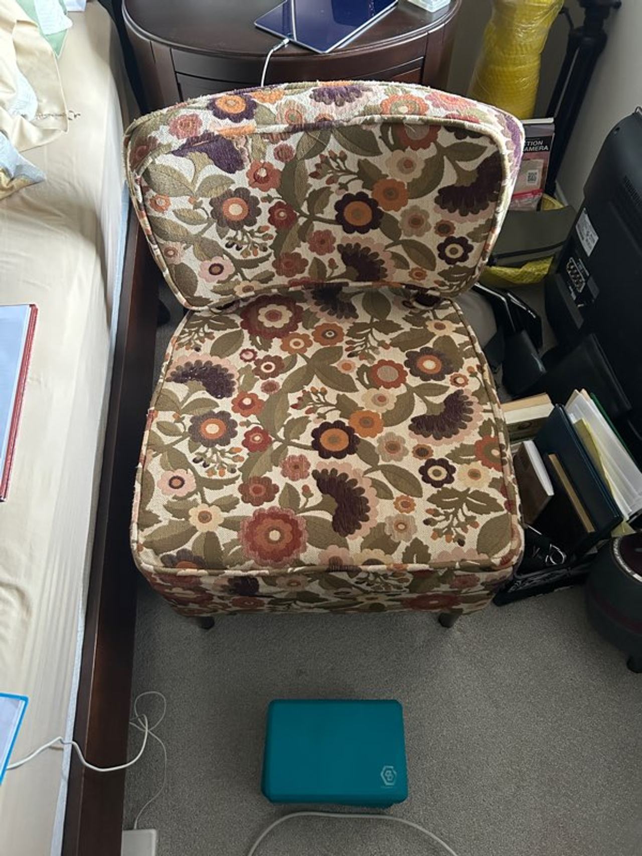 Floral Upholstered Accent Chair