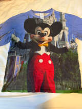 Vintage Disney Mickey Mouse All Over Print Castle T-Shirt - Image 1