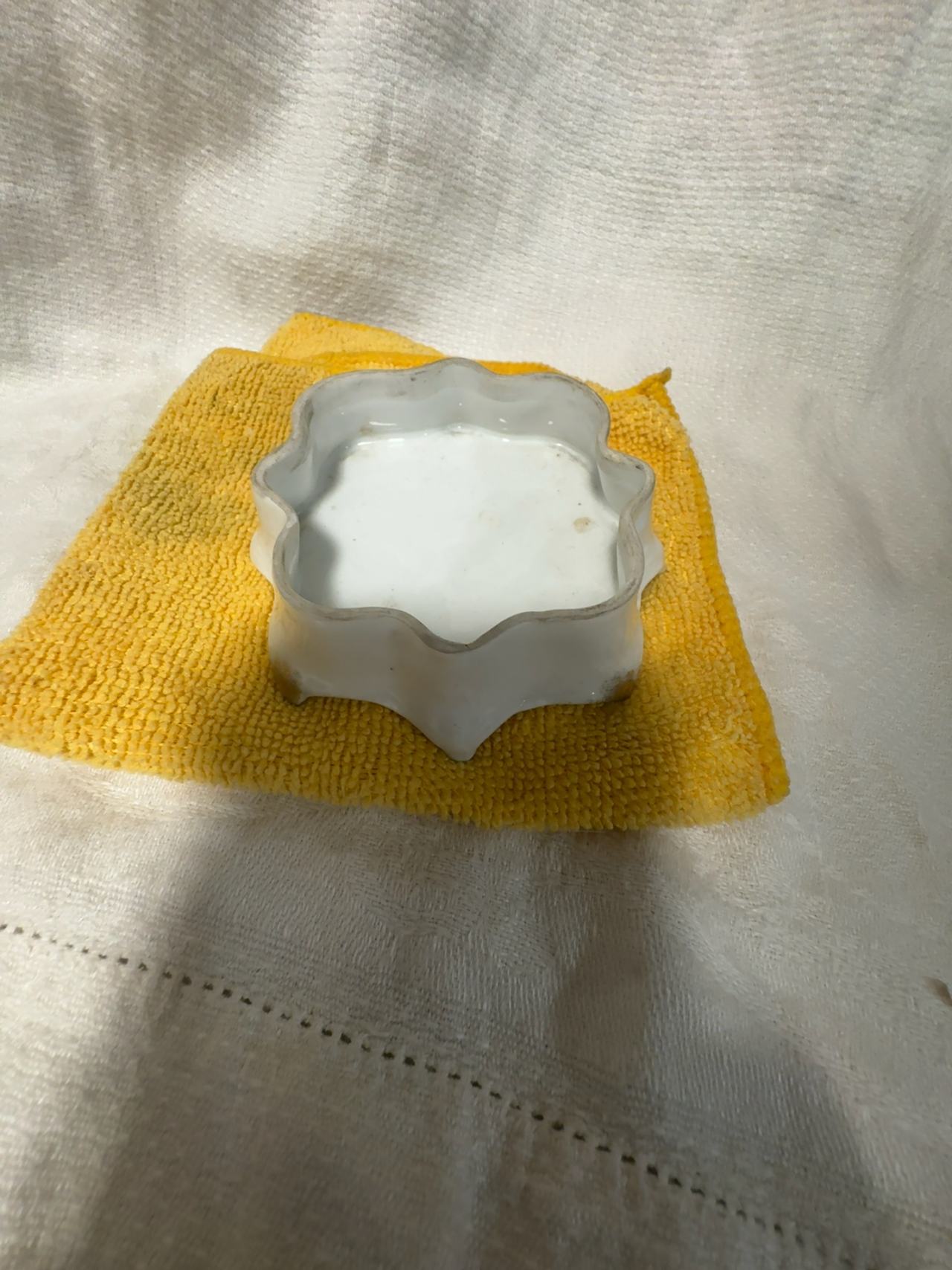 Fenton Milk Glass Silver Crest Ruffled Edge Bowl