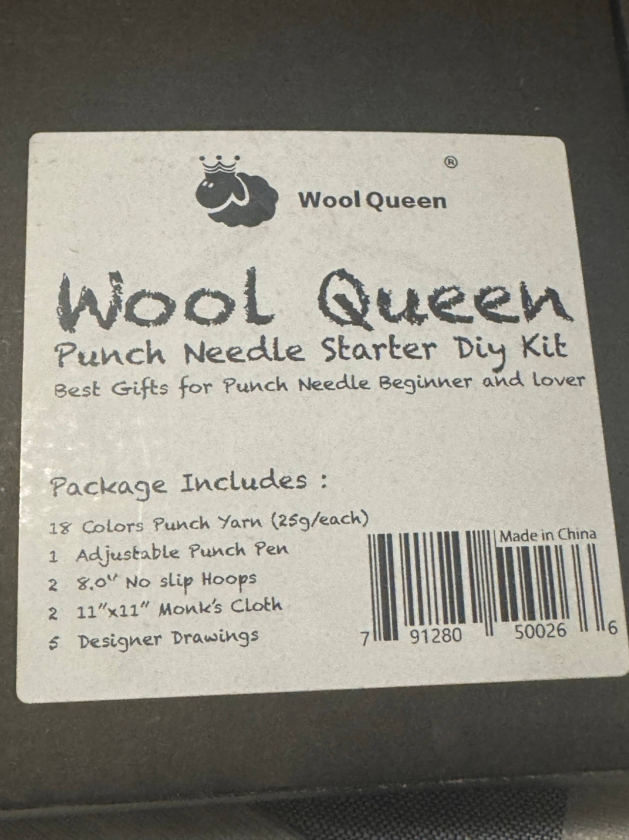 Wool Queen Punch Needle Starter DIY Kit