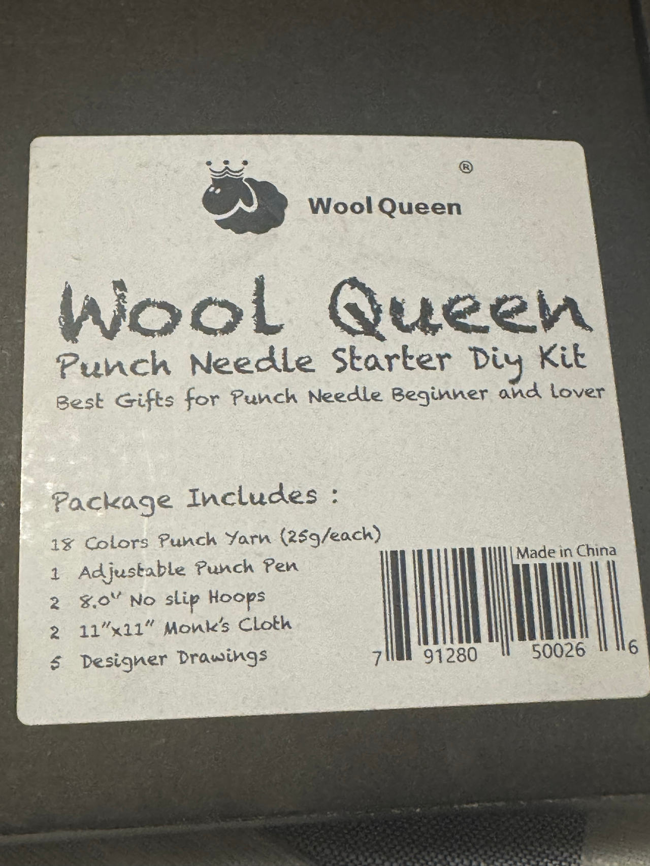 Wool Queen Punch Needle Starter DIY Kit
