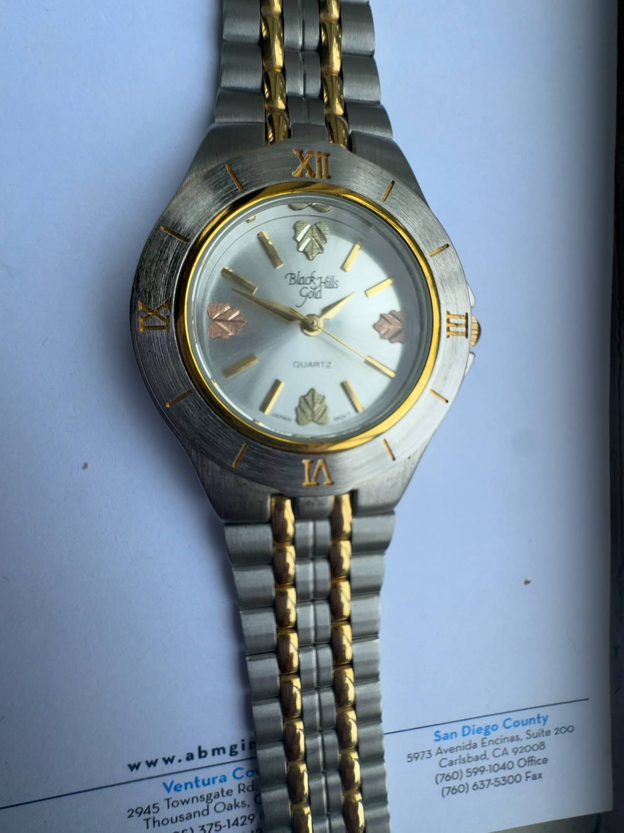Gold Wheel Women's Gold Tone Stainless Steel Analog Quartz Watch