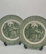Royal Tudor Ware Old Curiosity Shop Green Dinner Plates - Image 2