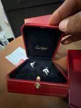 Cartier Penelope Logo Cufflinks 18k White Gold - Image 1