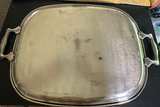 Vintage Ornate Silver Plated Serving Tray - Image 2