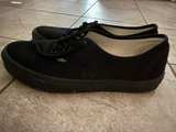 Vans Authentic Black Canvas Classic Shoe - Image 6