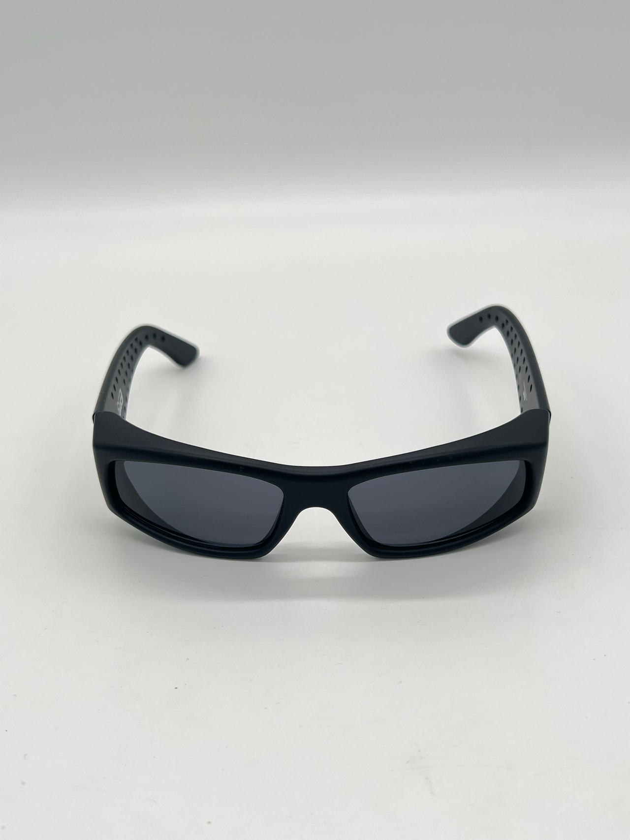 Spy+ Youth Kids Wrap Sunglasses Matte Black Gray Lenses Made in Italy
