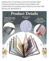 TaoBary 8.5 x 11 Inch Menu Covers 10 Pcs - Image 5
