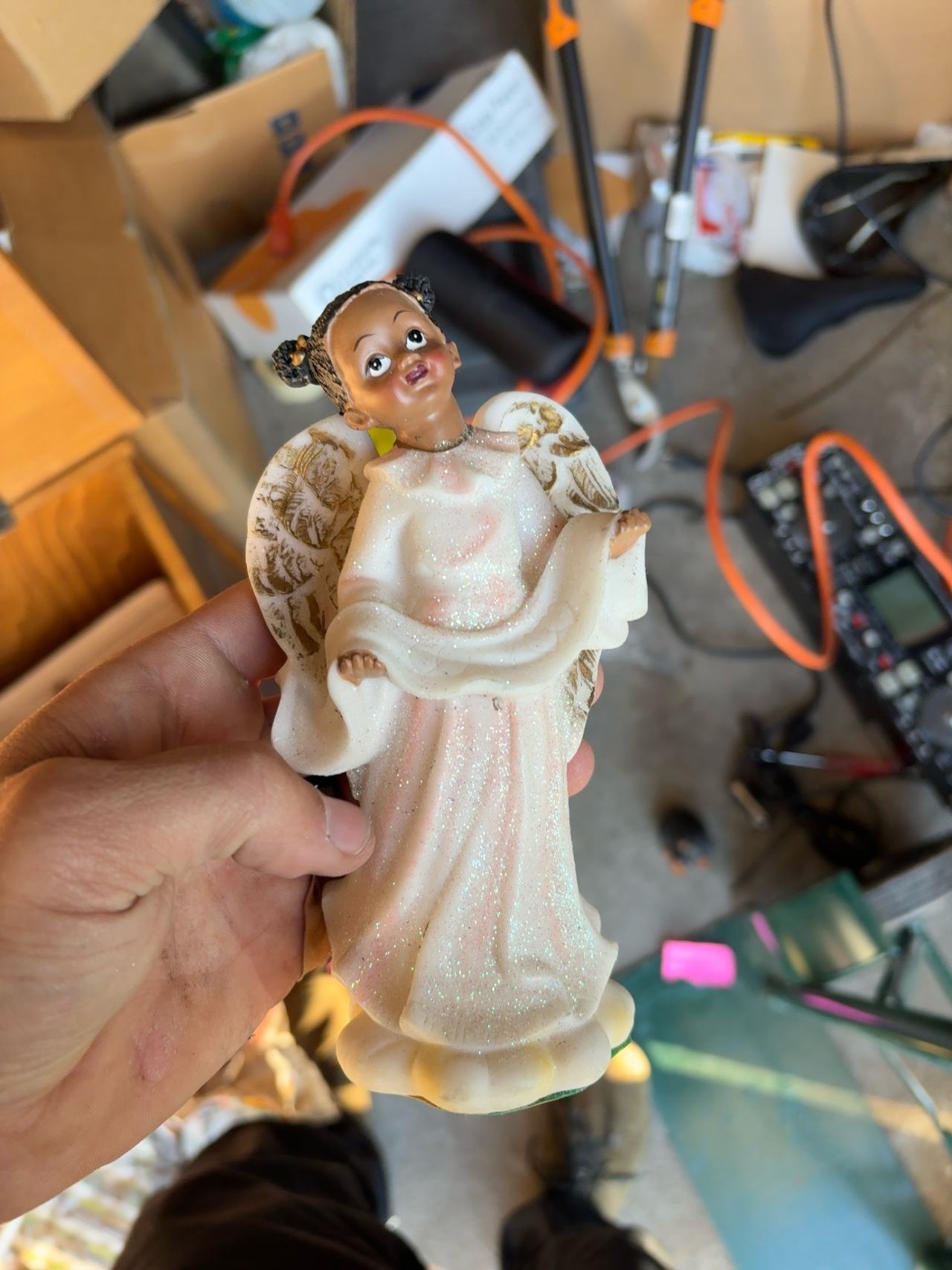 Black Angel Girl Figurine