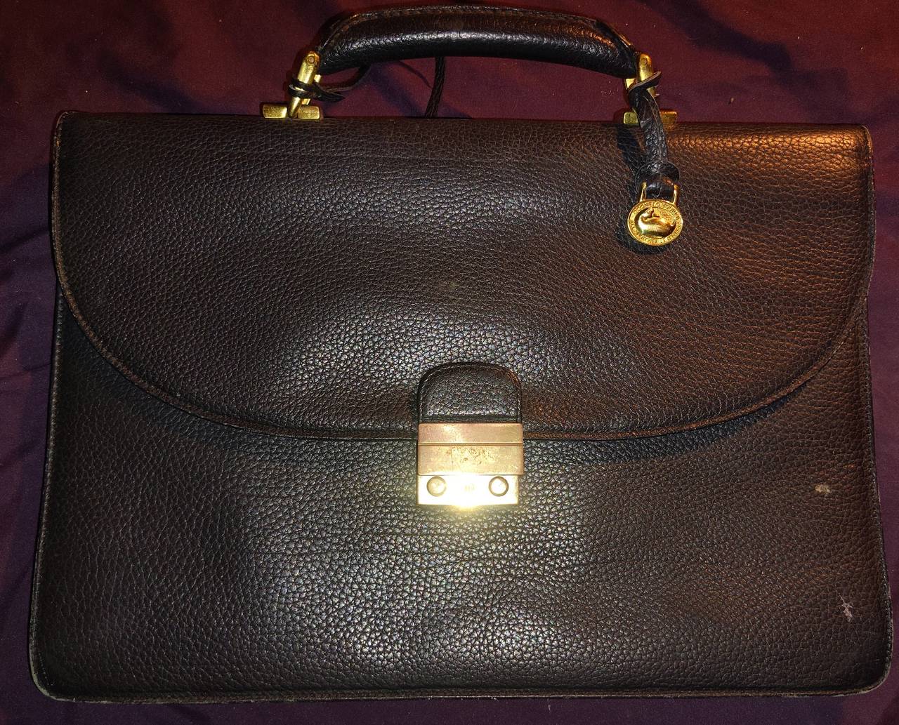Dooney and Burke vintage leather briefcase 