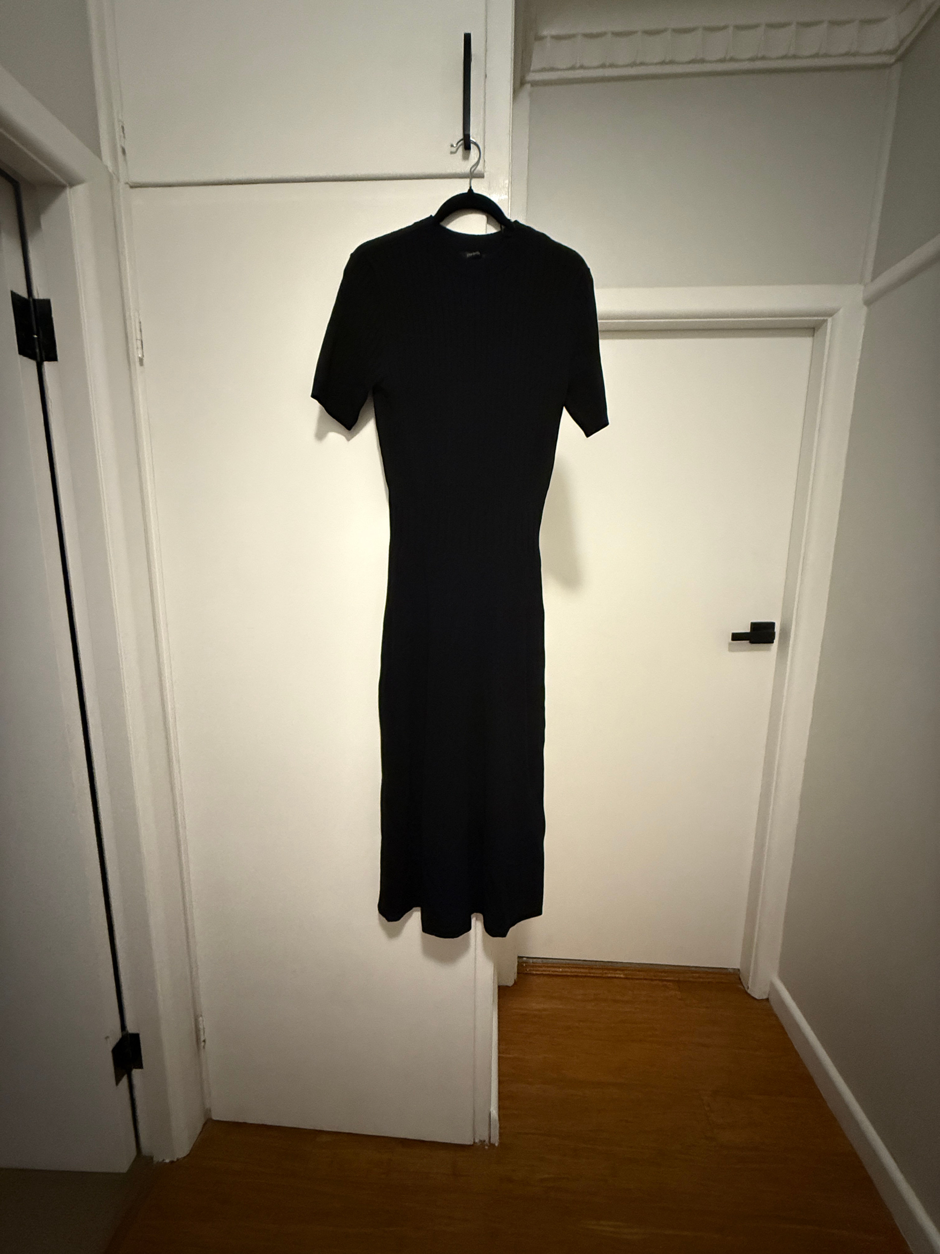 Black Knit Midi Dress