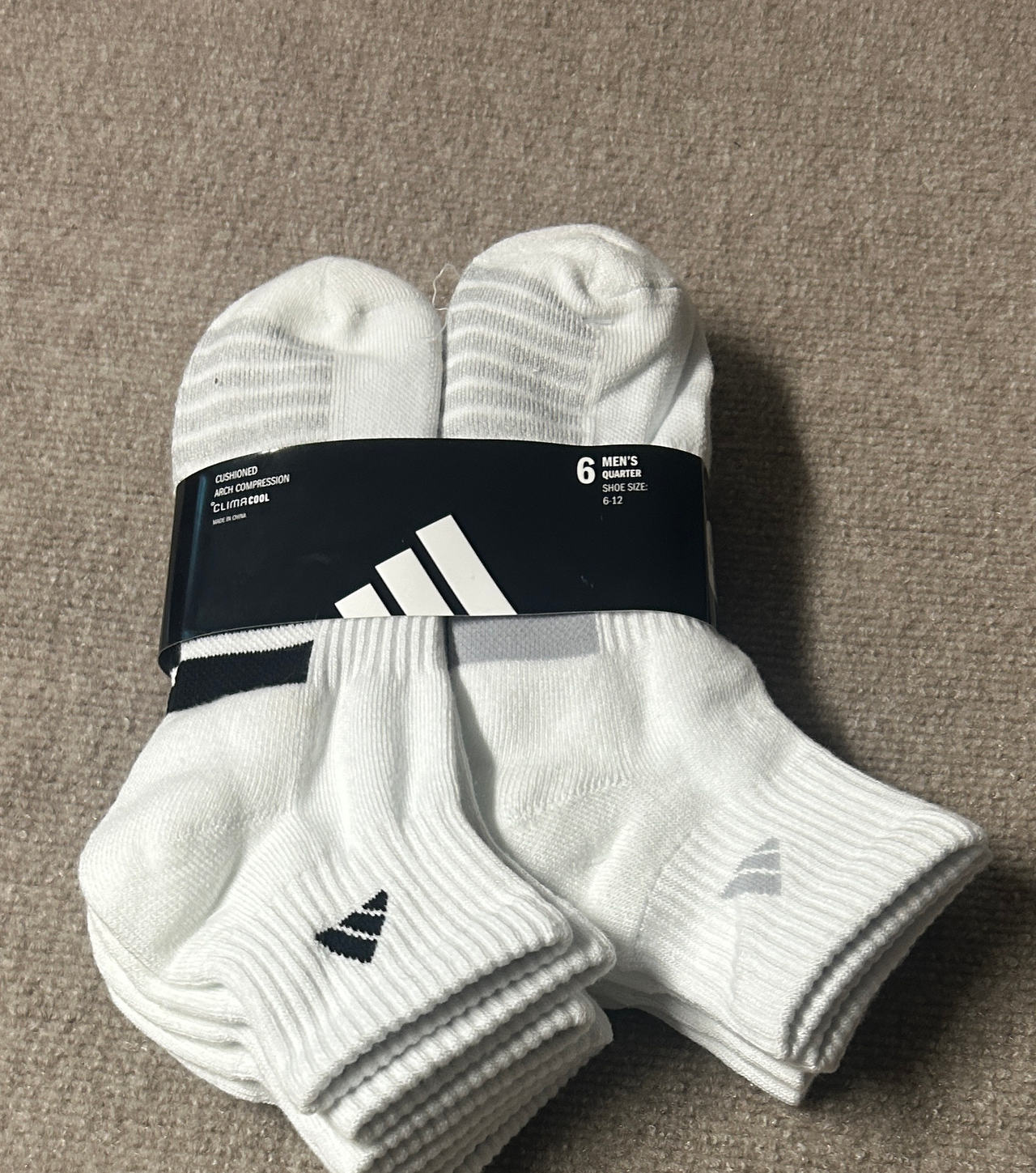 adidas Men's Climacool Cushioned Quarter Socks 6-Pack
