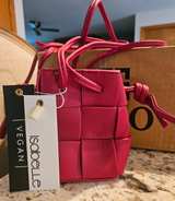 Isabelle Woven Vegan Leather Bucket Bag - Image 2