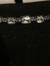Aquamarine and Sapphire Tennis Bracelet - Image 1