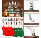 Christmas Stocking Holders for Mantle Set of 6, Weighted Stocking Hangers - Image 6