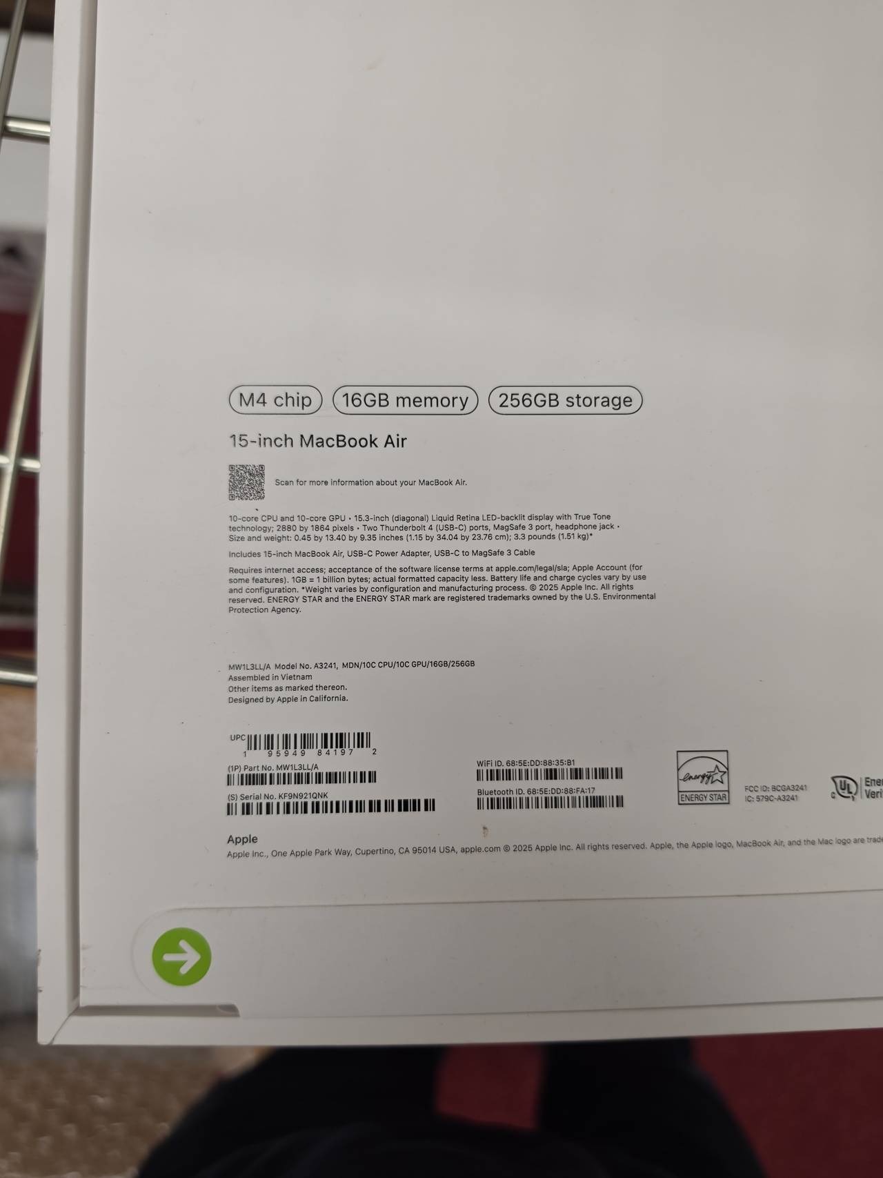 Apple MacBook Air 15-inch (M4, 2025)