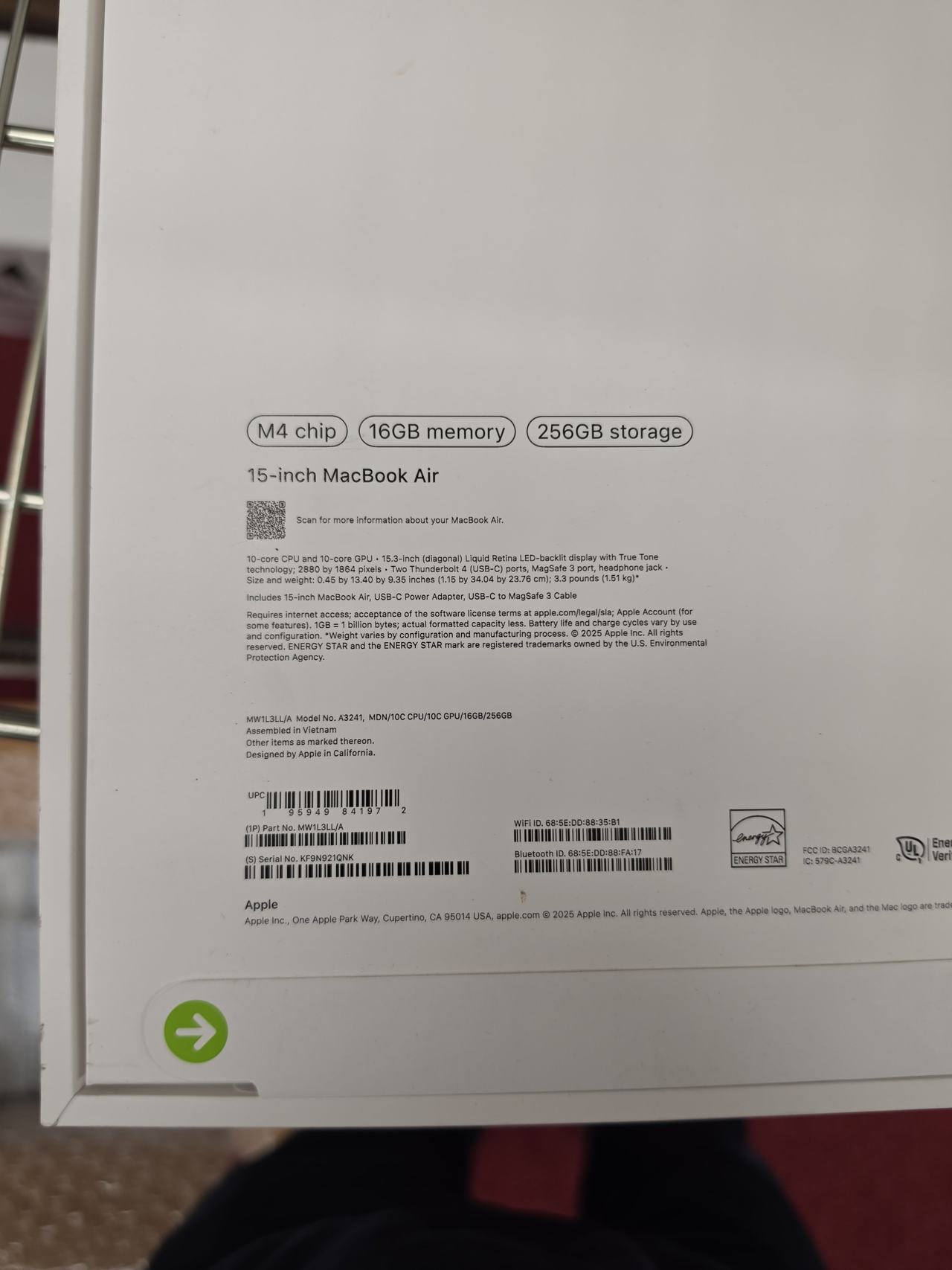 Apple MacBook Air 15-inch (M4, 2025)